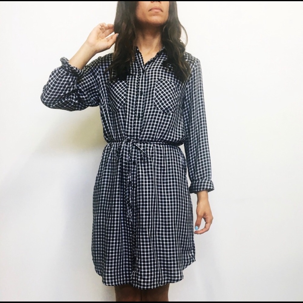 Merona Black/White Cinch Dress